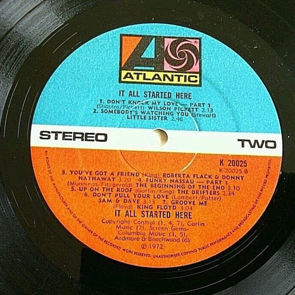 Vinyl Record Motown Atlantic It All Stared Here R&B Soul Album 1972 Compilation - Picture 8 of 16
